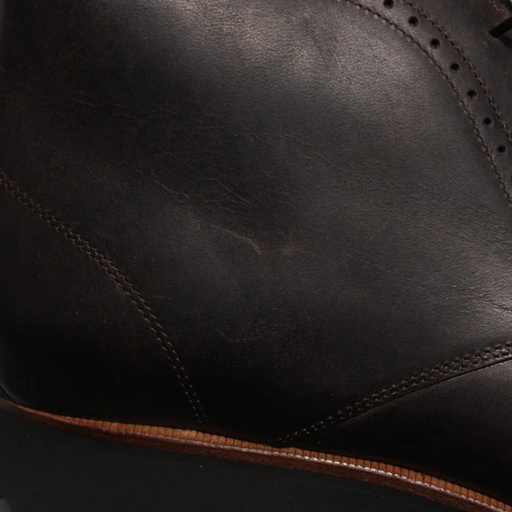 Di Bianco NWD Lace Up Chukka Boots Size 42 (US 9) in Brown Leather Made in Italy